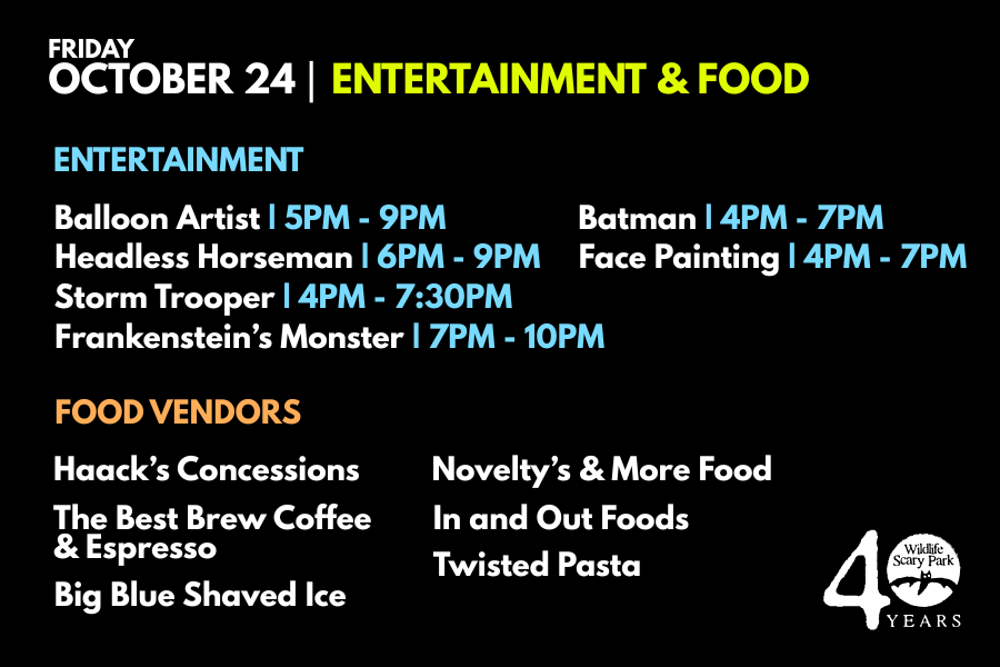 October 2 Food & Entertainment