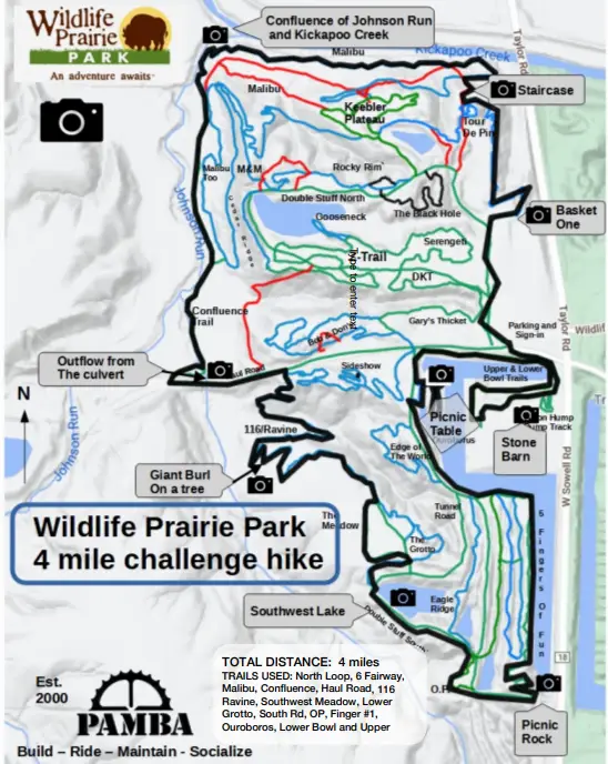 Wildlife Prairie Park West Side Challenge Map