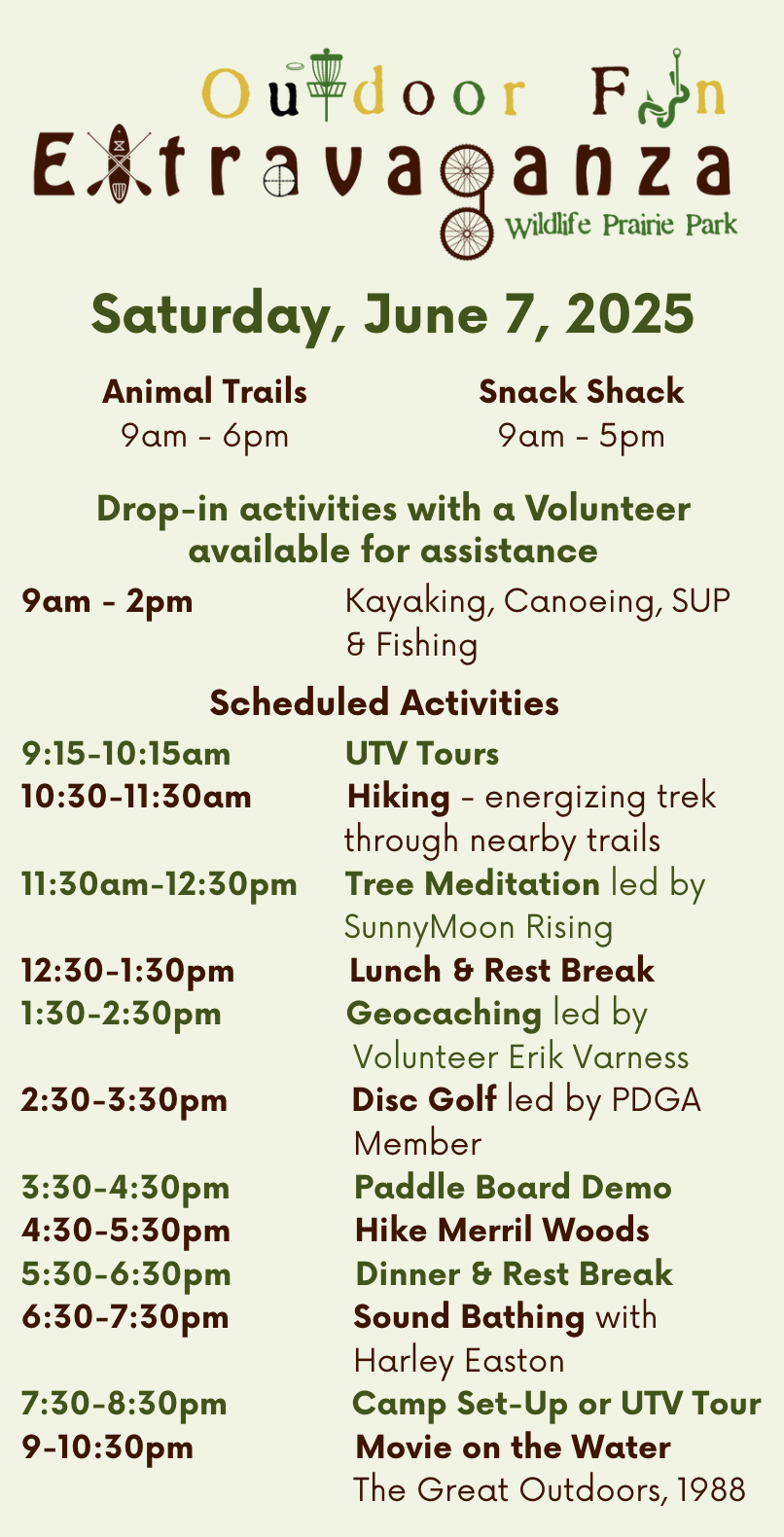 OFE Saturday Schedule