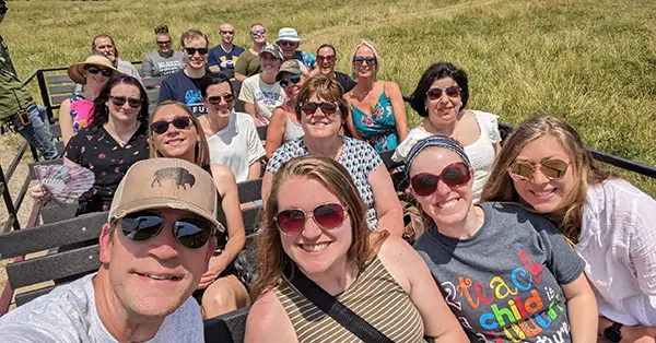 Wheelchair accessible Adventure Trek hayride at Wildlife Prairie Park