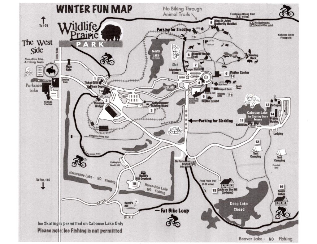 Wildlife Prairie Park Winter Fun Map