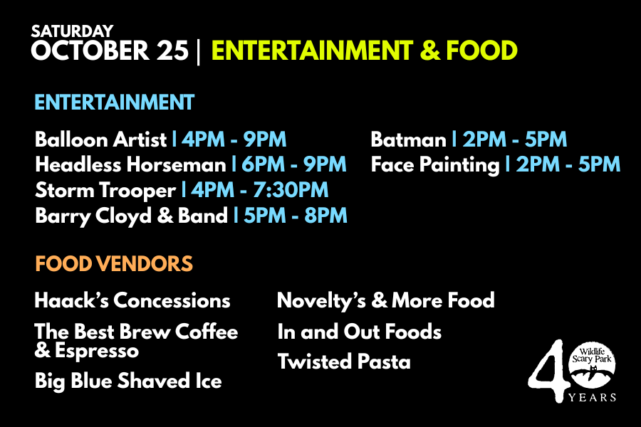October 25 Food & Entertainment