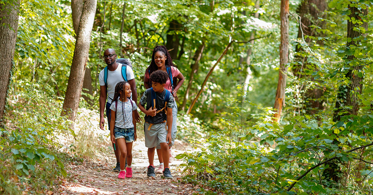 Hiking at Wildlife Prairie Park