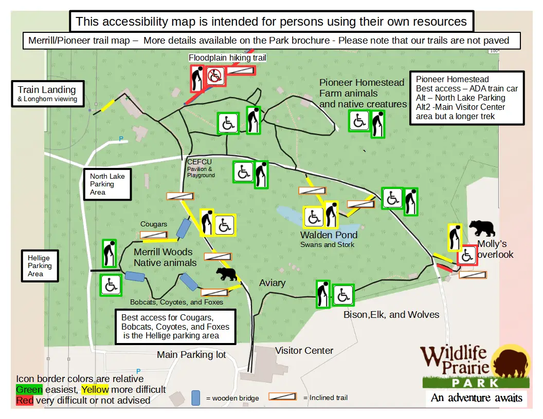 Wildlife Prairie Park Accessibility Map