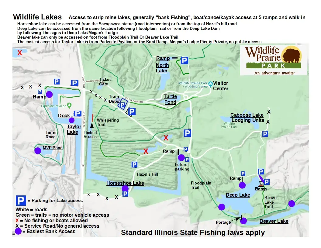 Wildlife Prairie Park Lakes Overview Map